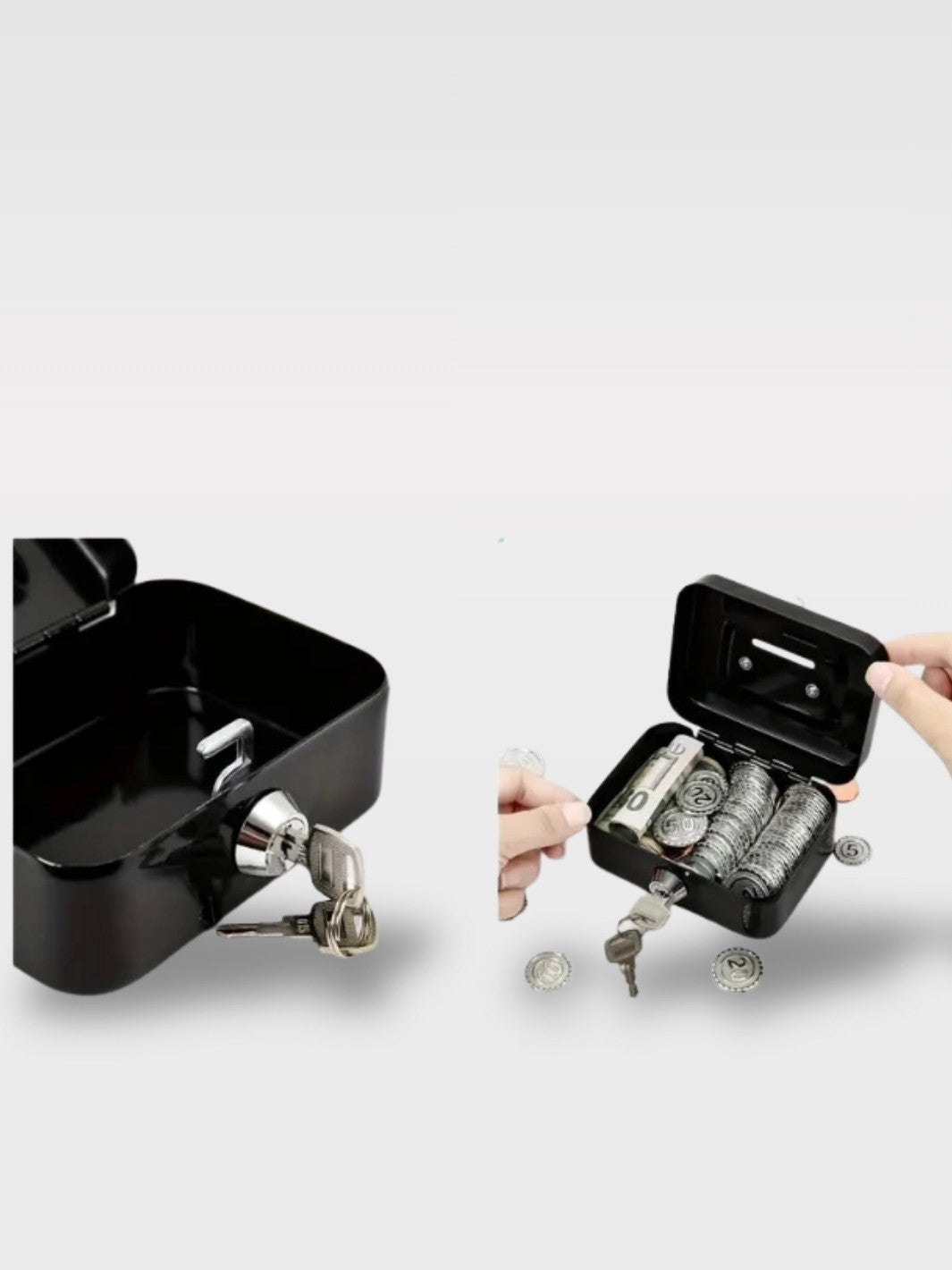 Tirelire Petit Coffre-Fort Portable à Clé<br>Le Coffre Nomade