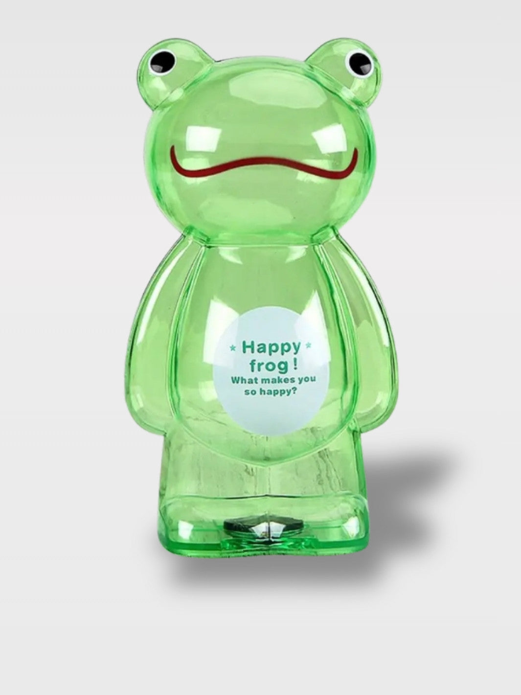 Tirelire Grenouille Verte Transparente<br>La Sauteuse Cristalline