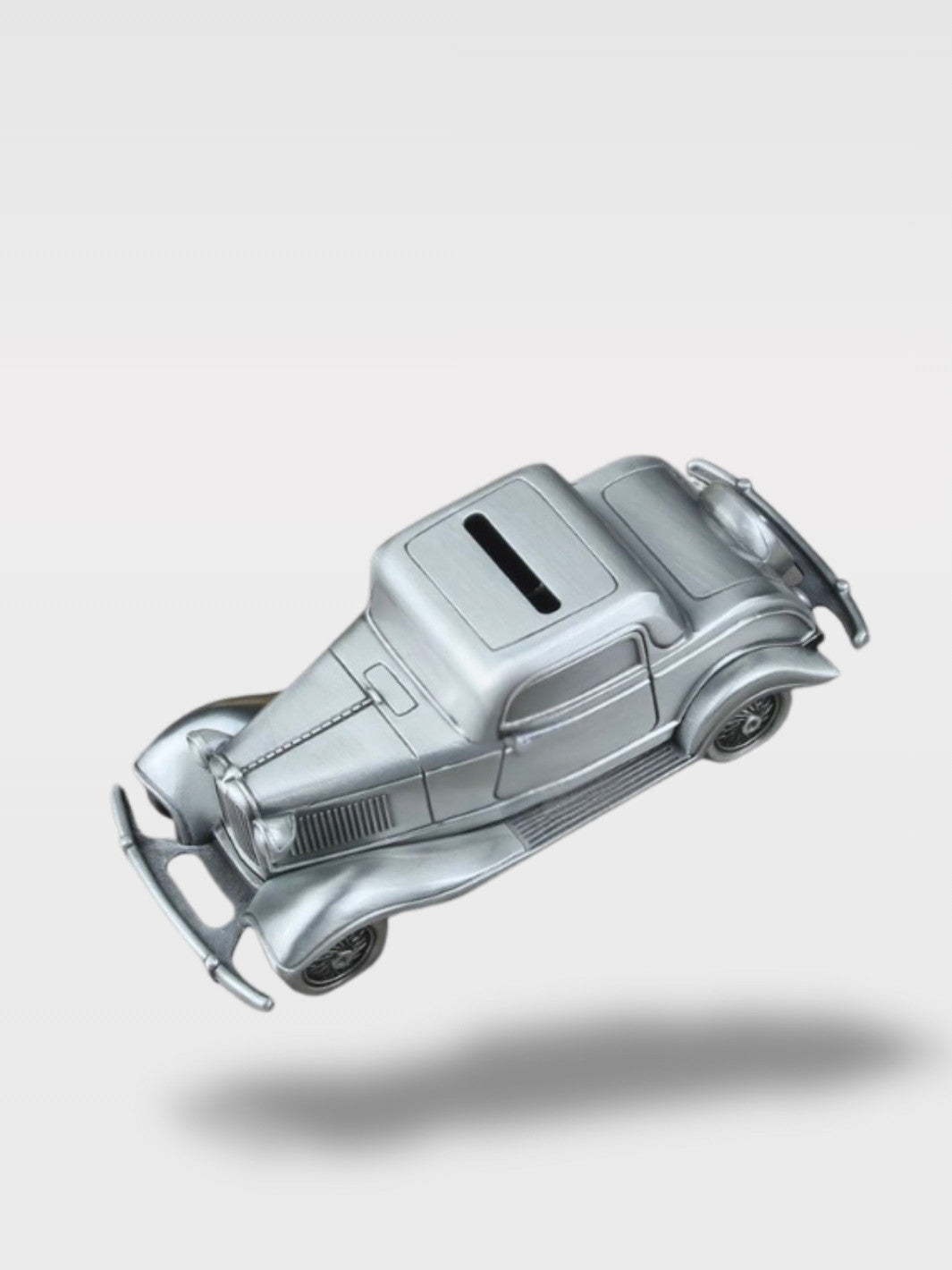 Tirelire Métal Argenté Voiture<br>Le Bolide Précieux