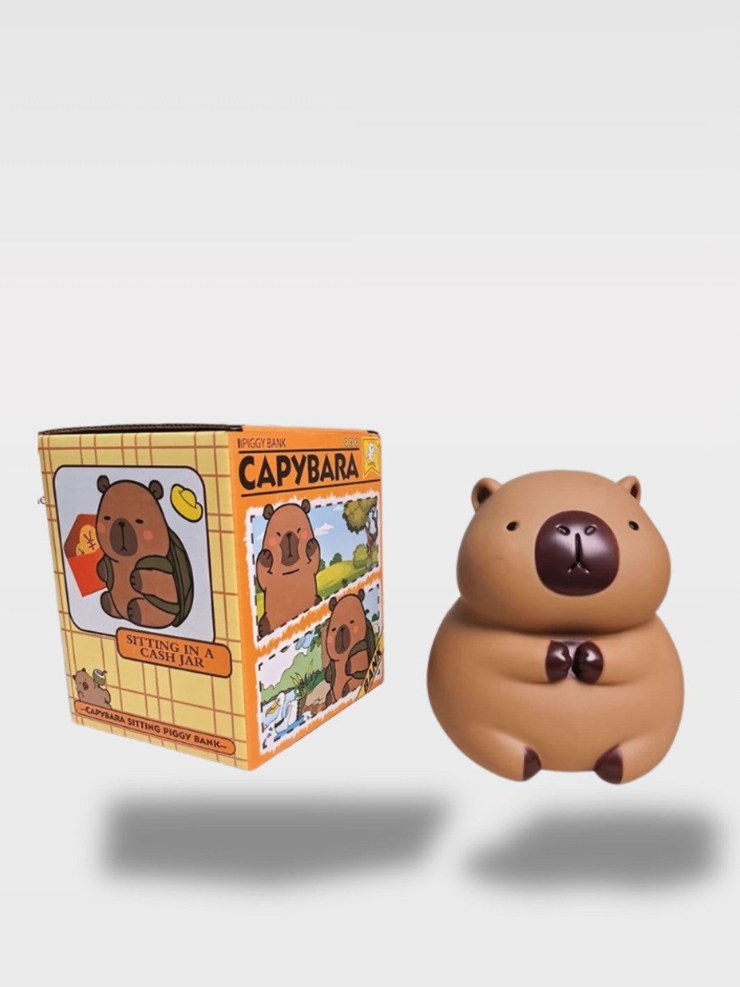 Tirelire en forme d’ours Capybara<br>Le gardien zen des économies
