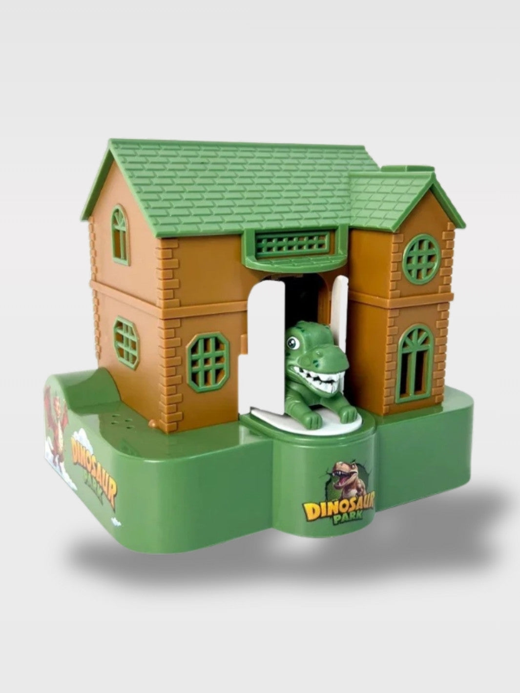 Tirelire Attrape Pièces Dinosaure Vert <br>Le Raptor Malicieux