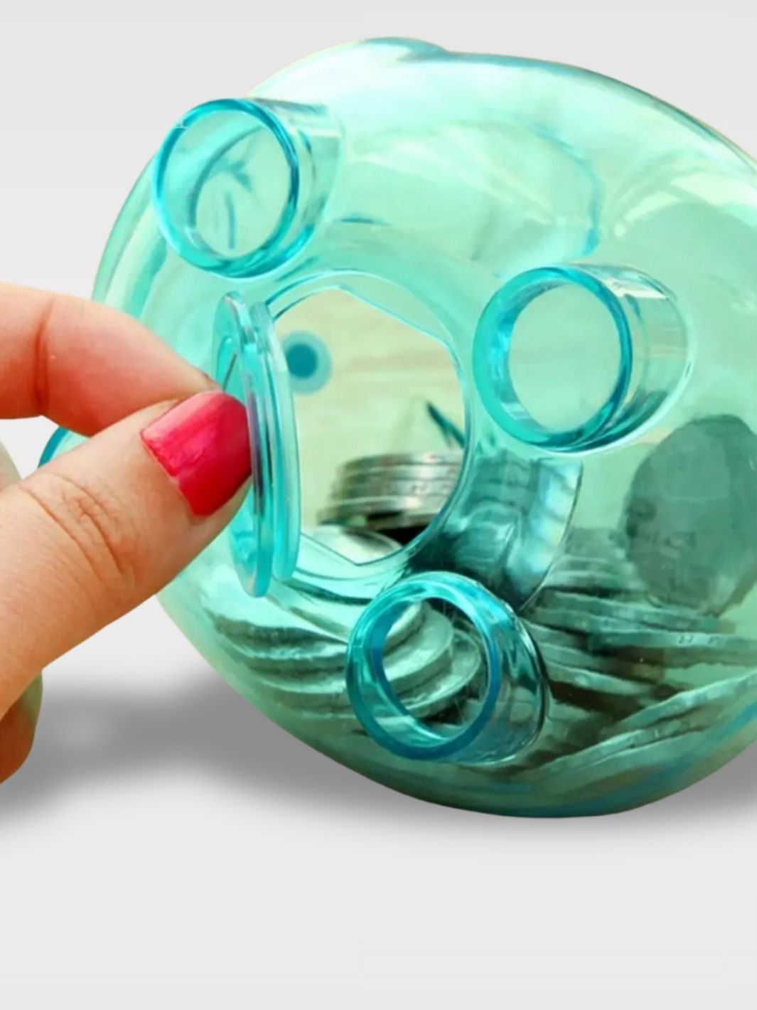 Tirelire Cochon Fond Transparent Coloré<br>Le Petit Futé