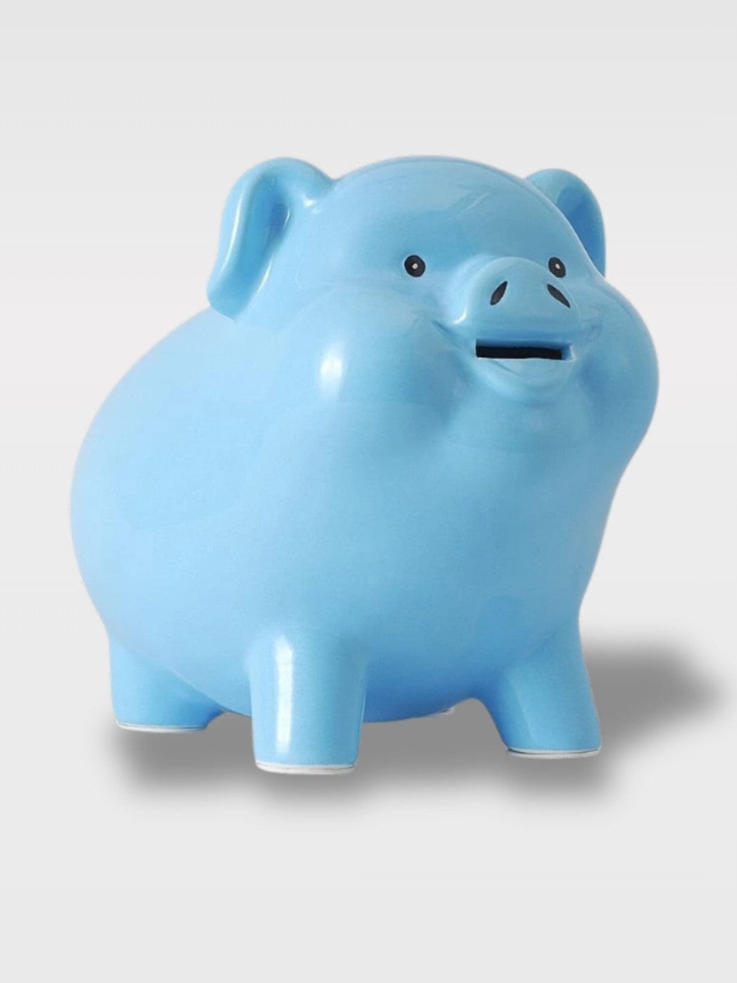 Tirelire Cochon À Casser En Céramique | Prête À Craquer King Cash – Bleu Ciel 22 x 16 x 18 cm