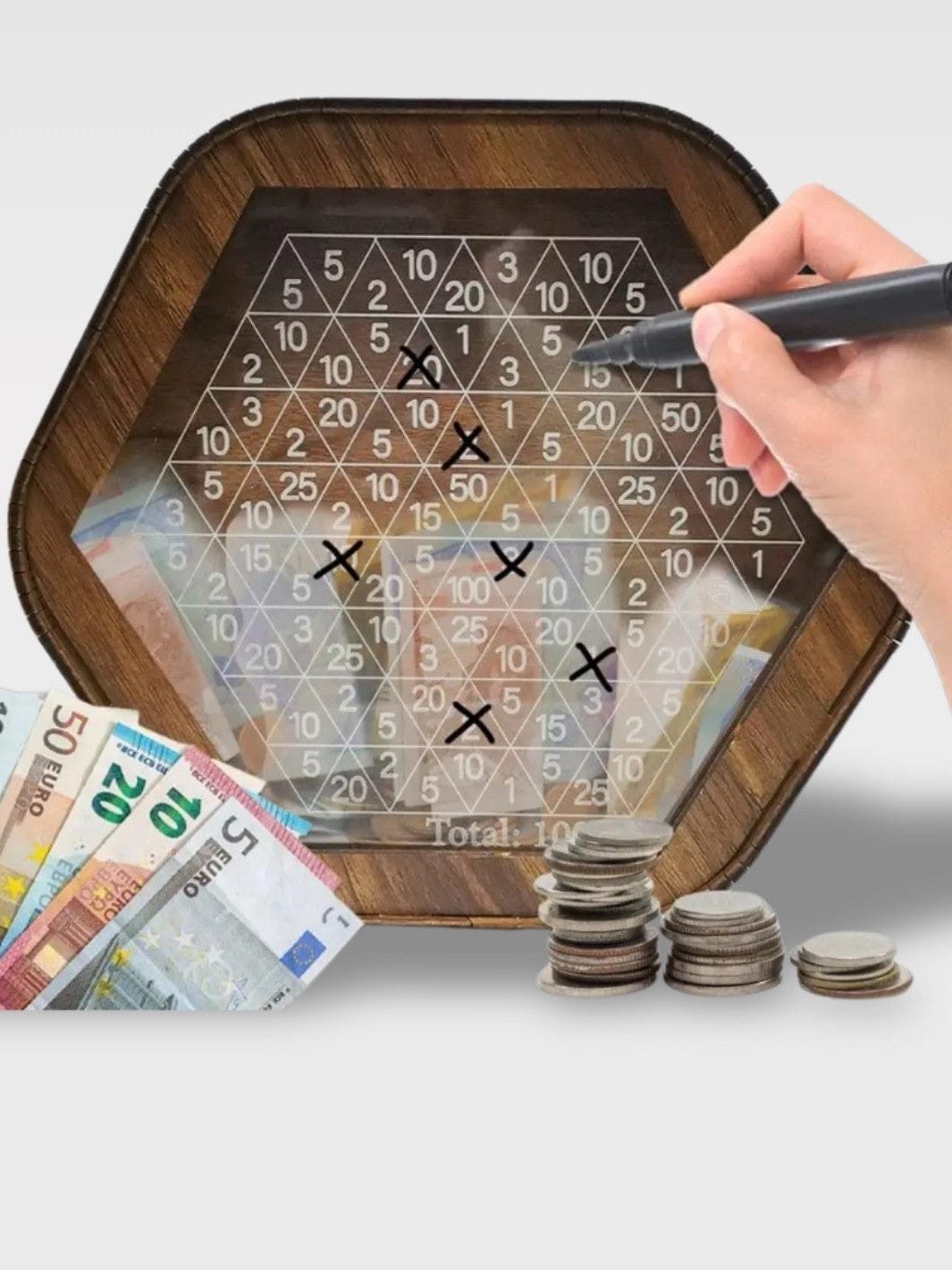 Tirelire Japonaise Bois Hexagone | Design Zen