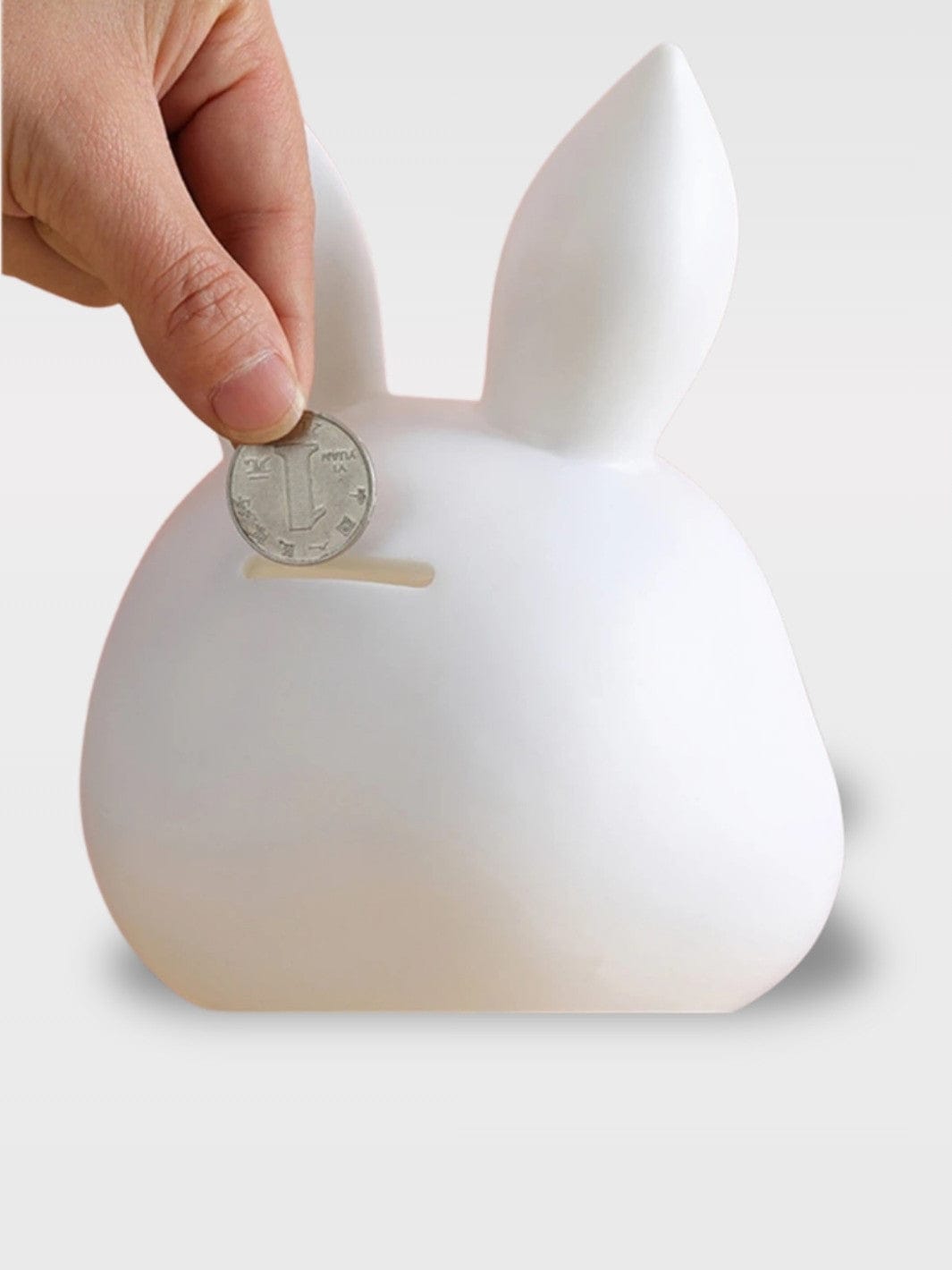 Tirelire Lapin Blanc Et Rose | Trésor Doux Et Charmant