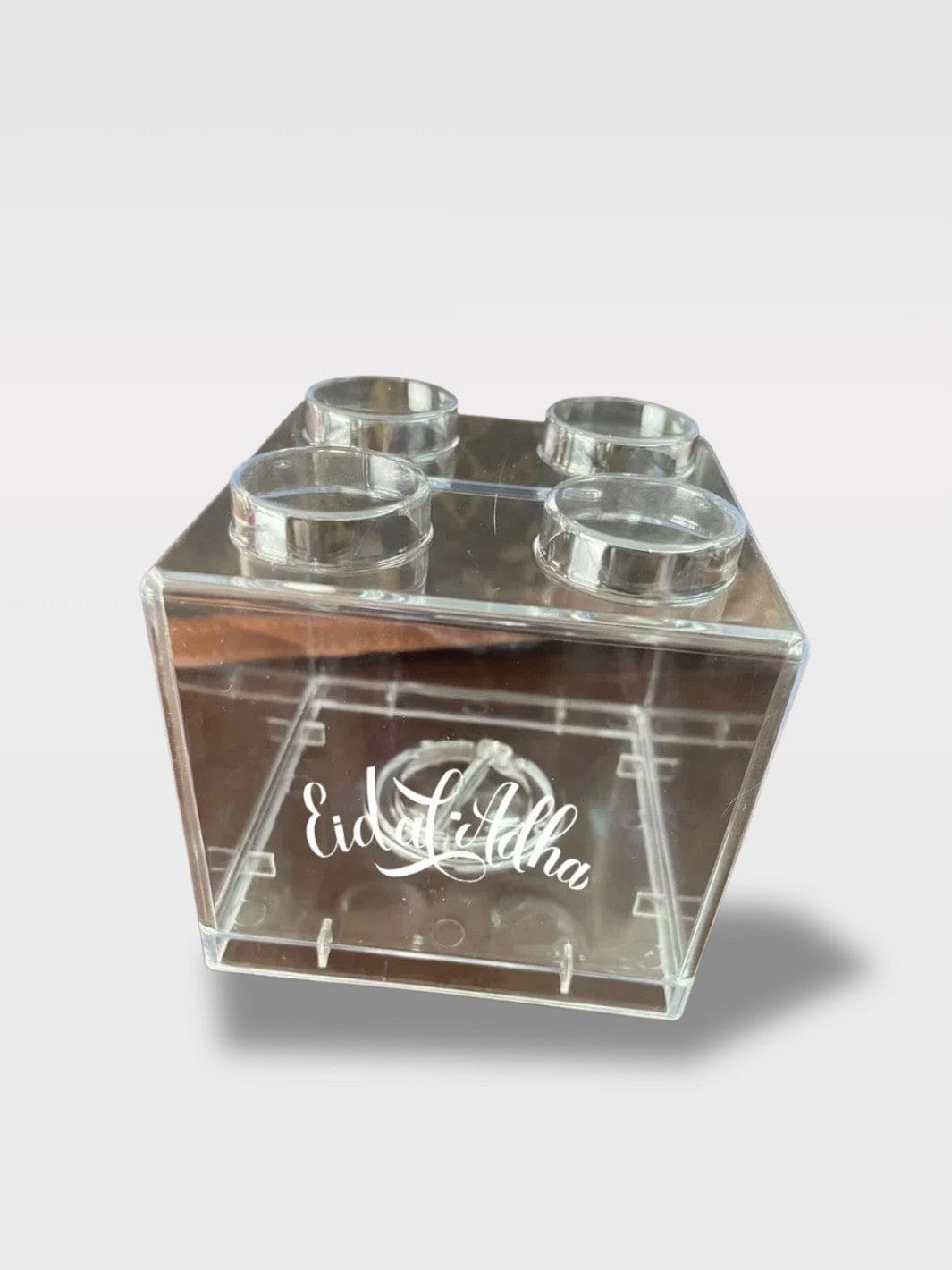 Tirelire Musulmane Empilable Transparente | Fêtes Musulmanes Eid Al Adha Blanc