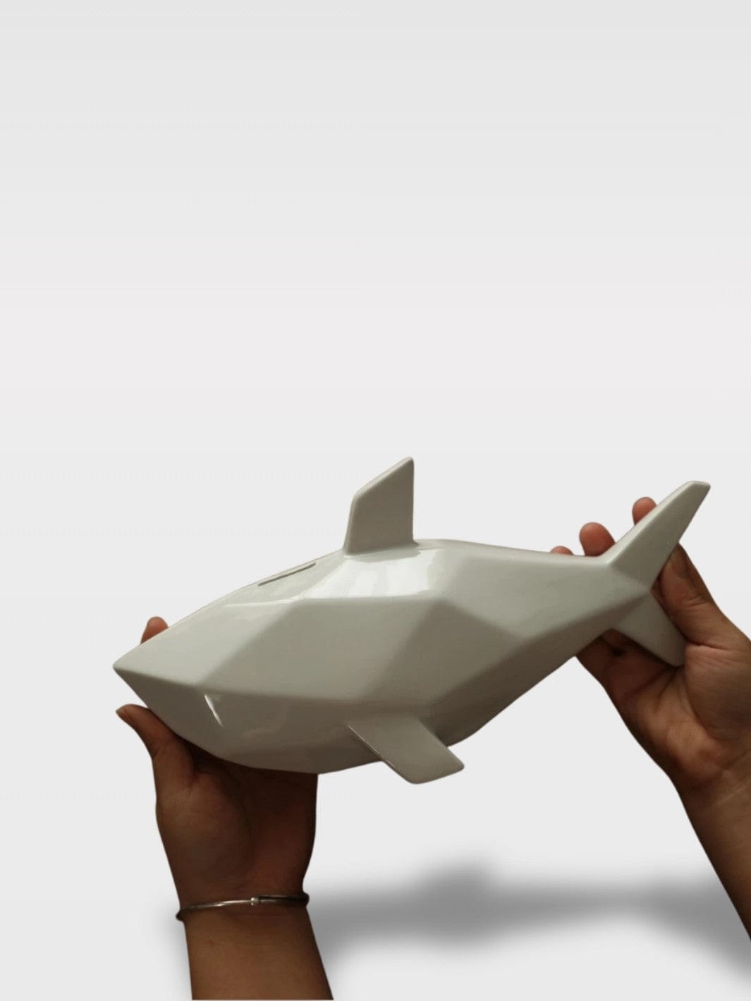 Tirelire Requin Origami En Céramique | Déco Design