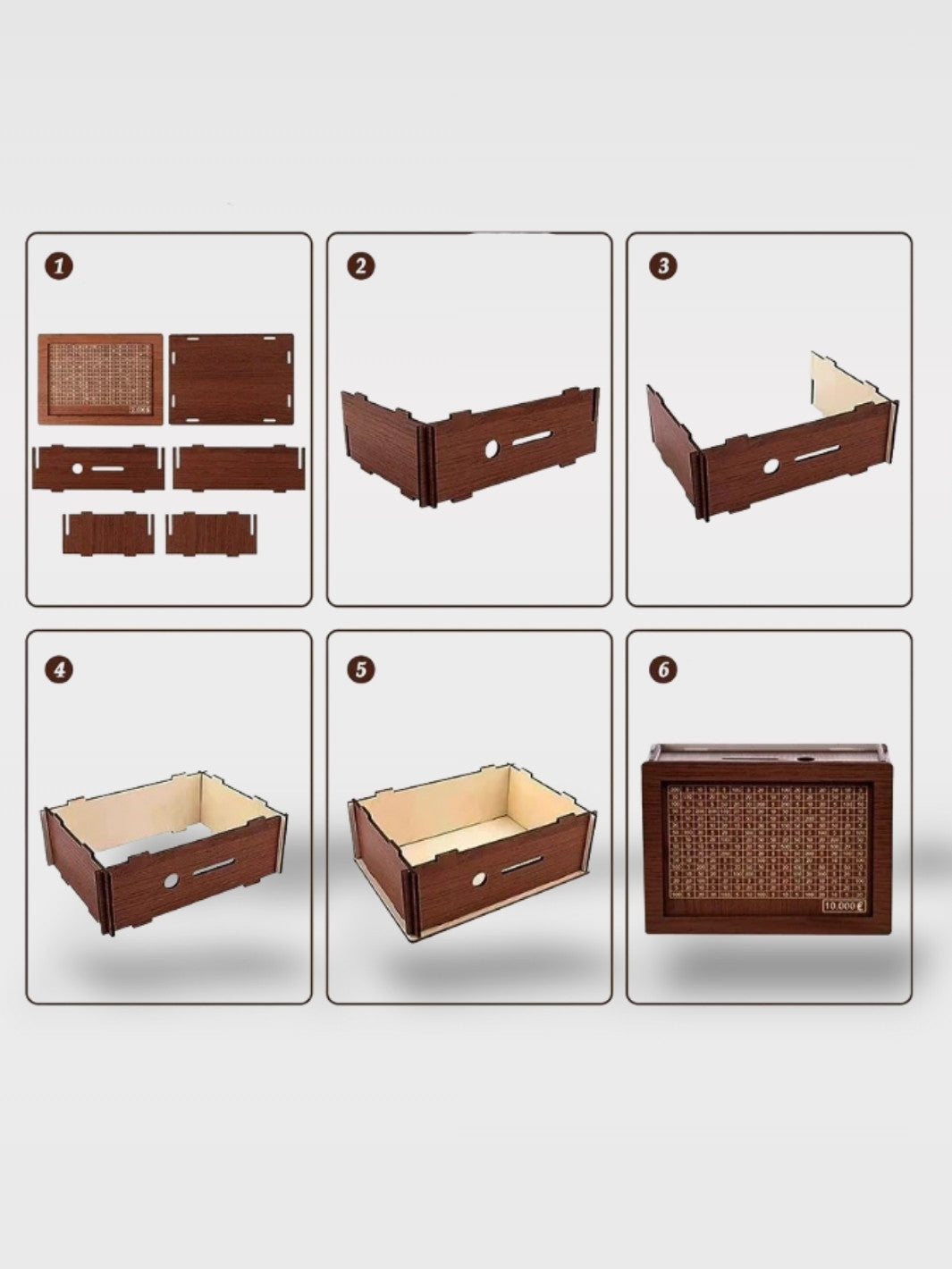 Tirelire Japonaise en Bois<br>Compteur Zen