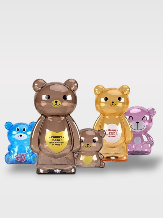 Tirelire Design Ours Transparente<br>Le Garde-Trésor Cristallin