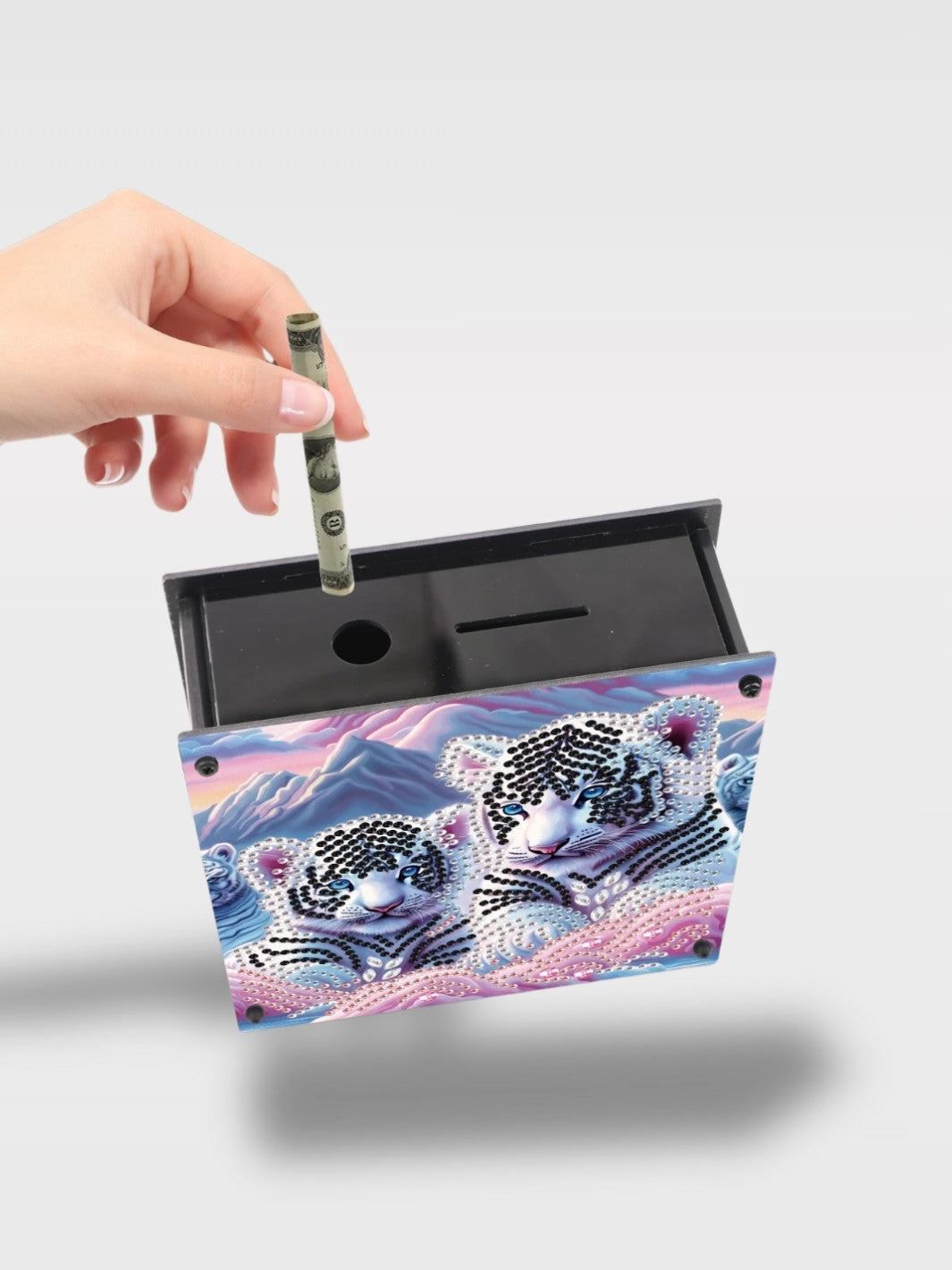 Tirelire à Personnaliser Tigre Blanc<br>Le Petit Tigrou