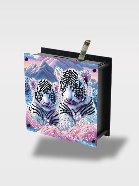 Tirelire à Personnaliser Tigre Blanc<br>Le Petit Tigrou