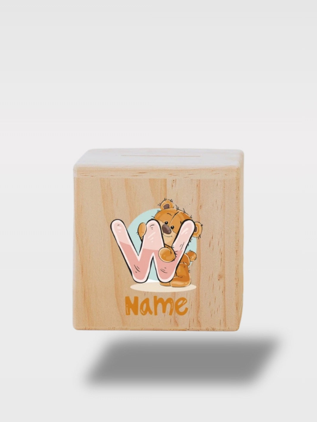 Tirelire Personnalisée Ours En Bois Avec Prénom<br>L’Ourson