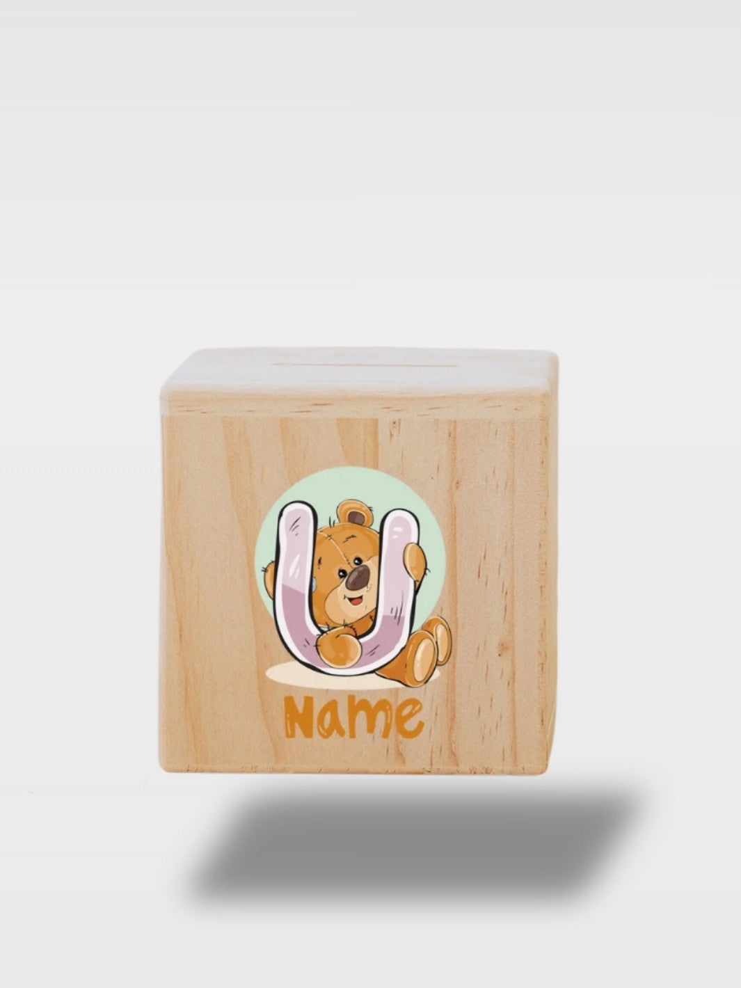 Tirelire Personnalisée Ours En Bois Avec Prénom<br>L’Ourson