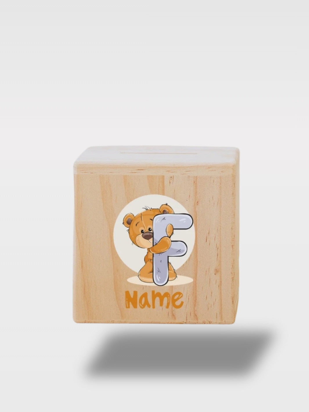 Tirelire Personnalisée Ours En Bois Avec Prénom<br>L’Ourson
