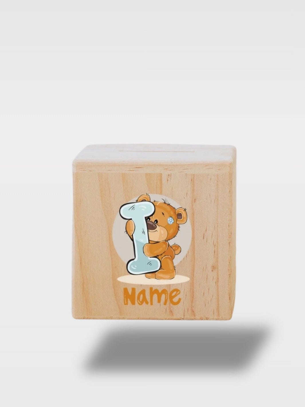 Tirelire Personnalisée Ours En Bois Avec Prénom<br>L’Ourson