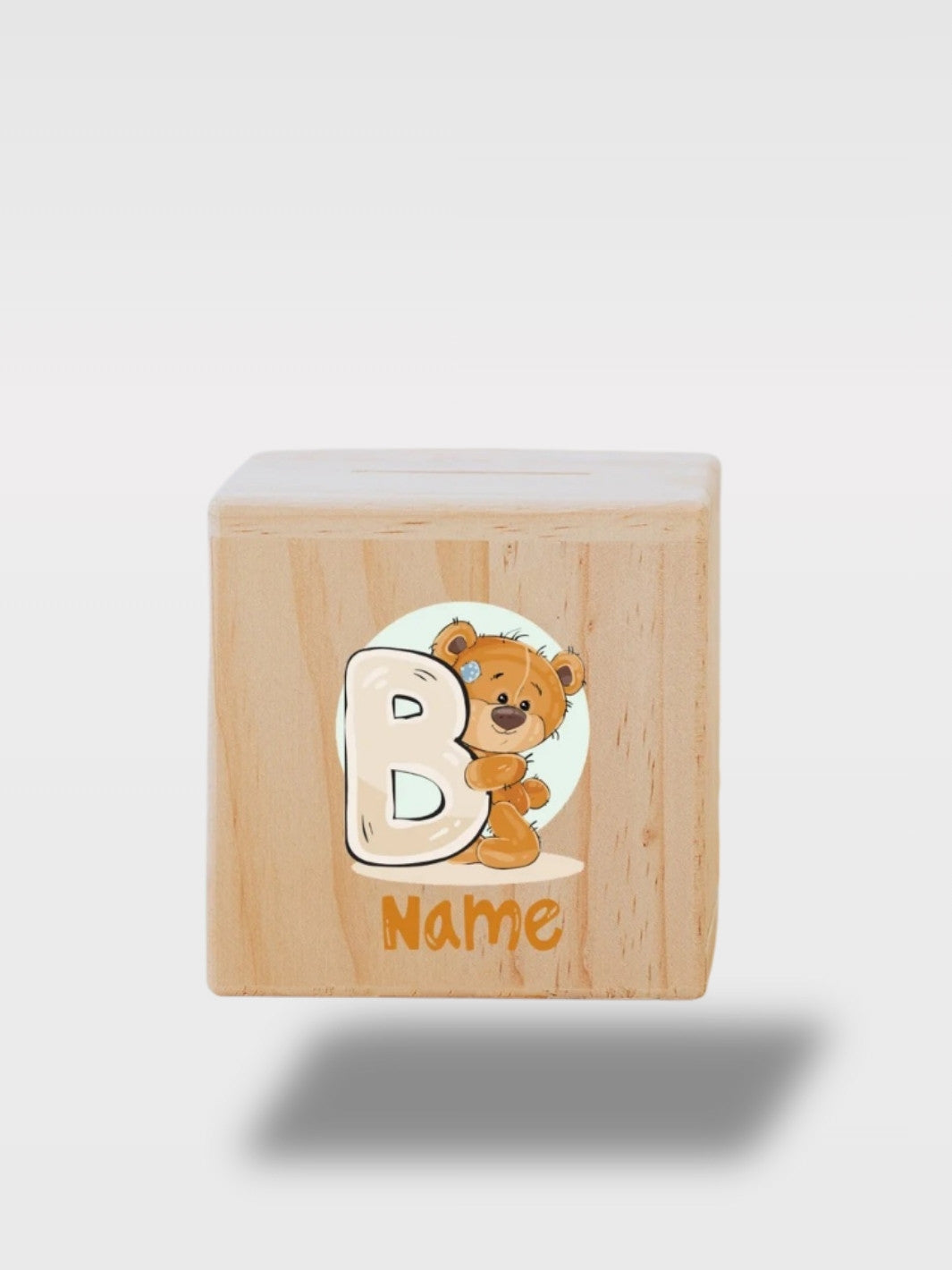 Tirelire Personnalisée Ours En Bois Avec Prénom<br>L’Ourson