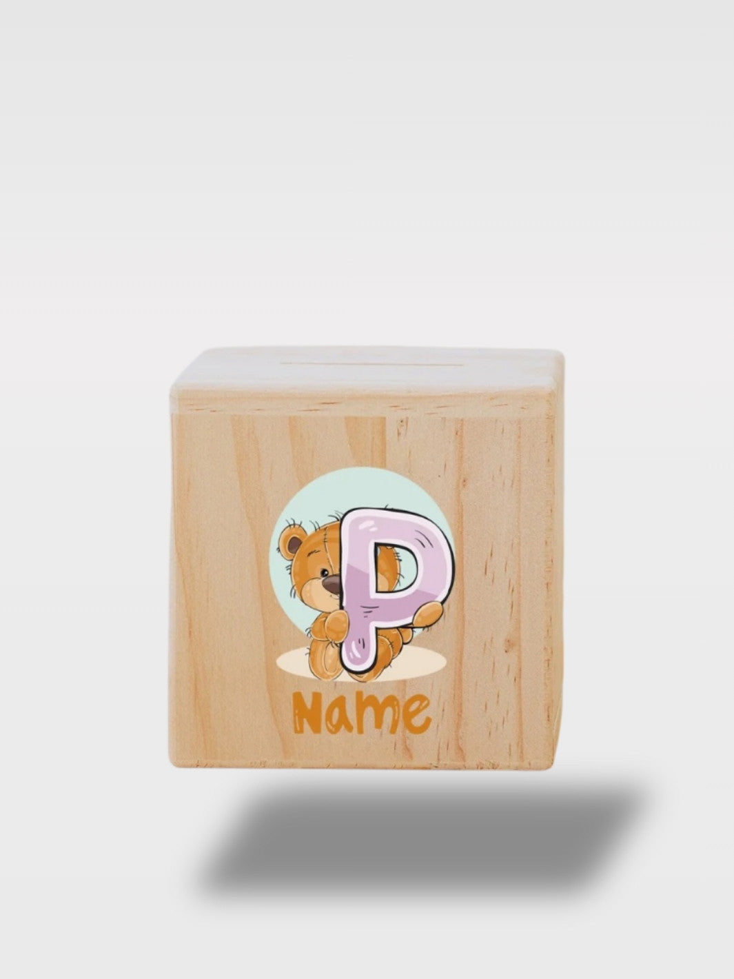 Tirelire Personnalisée Ours En Bois Avec Prénom<br>L’Ourson