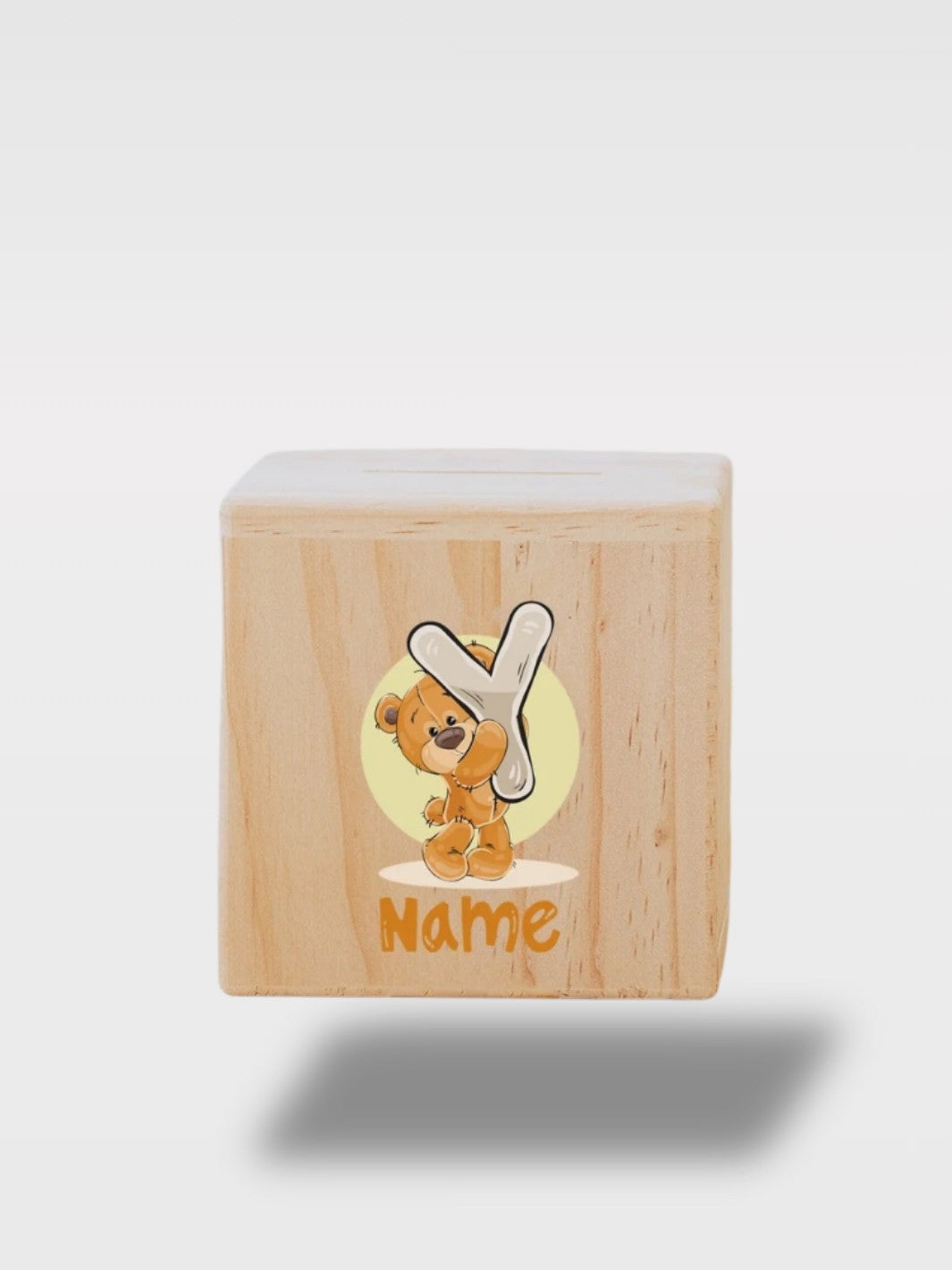 Tirelire Personnalisée Ours En Bois Avec Prénom<br>L’Ourson