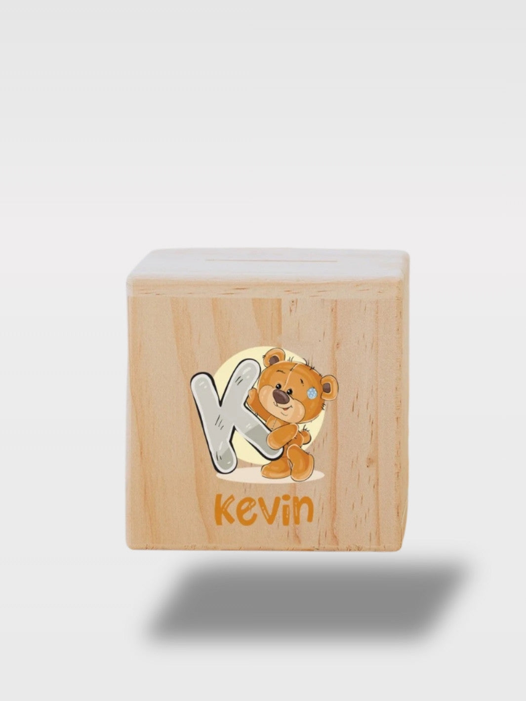 Tirelire Personnalisée Ours En Bois Avec Prénom<br>L’Ourson