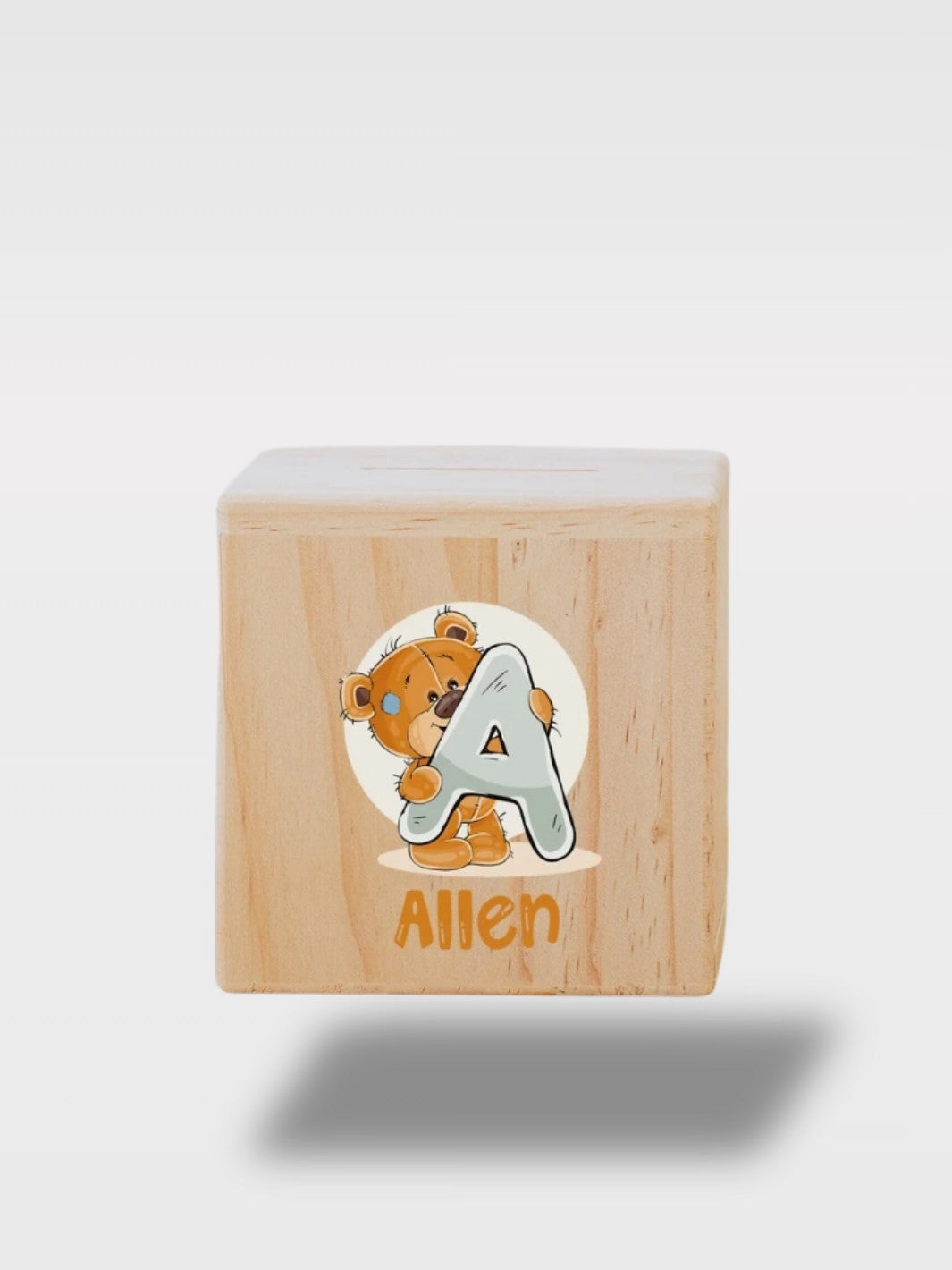 Tirelire Personnalisée Ours En Bois Avec Prénom<br>L’Ourson