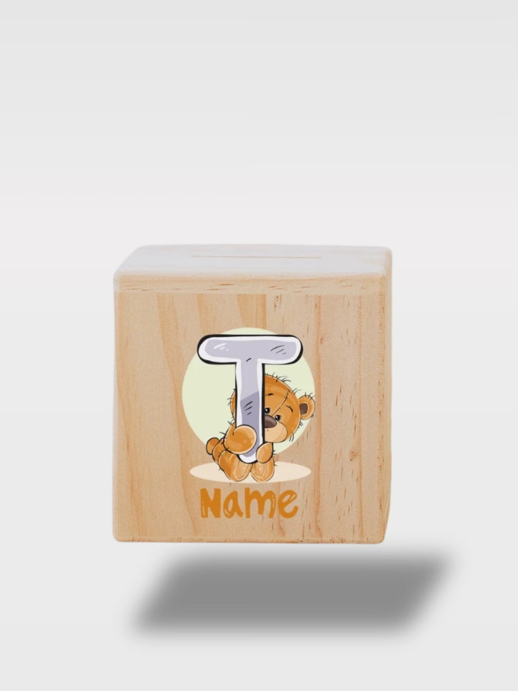 Tirelire Personnalisée Ours En Bois Avec Prénom<br>L’Ourson