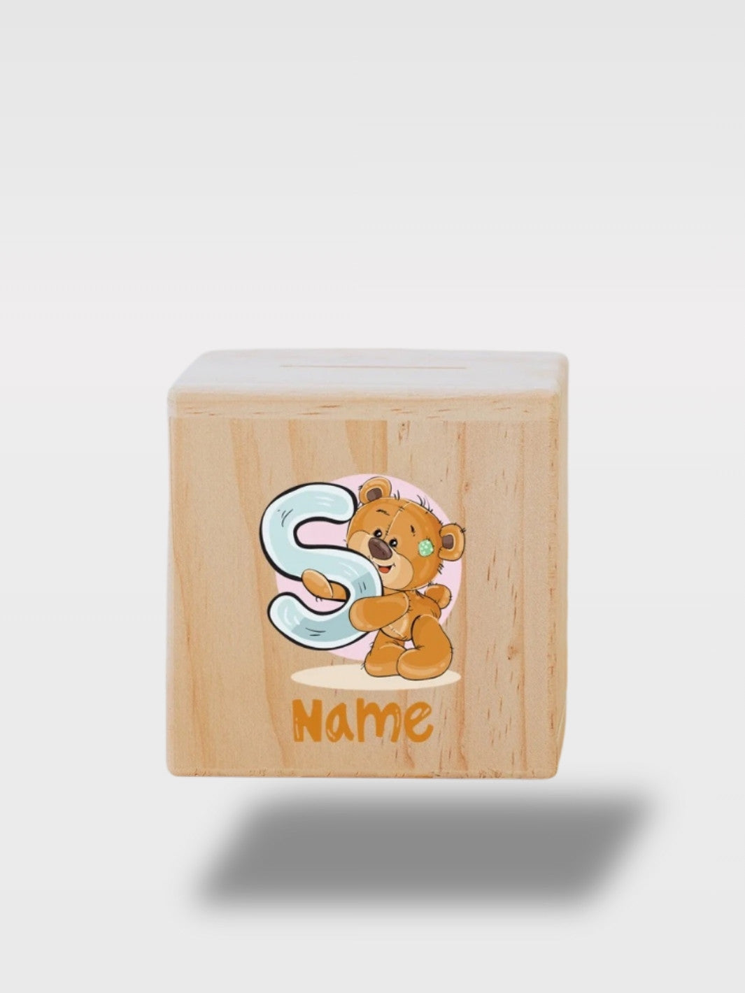 Tirelire Personnalisée Ours En Bois Avec Prénom<br>L’Ourson