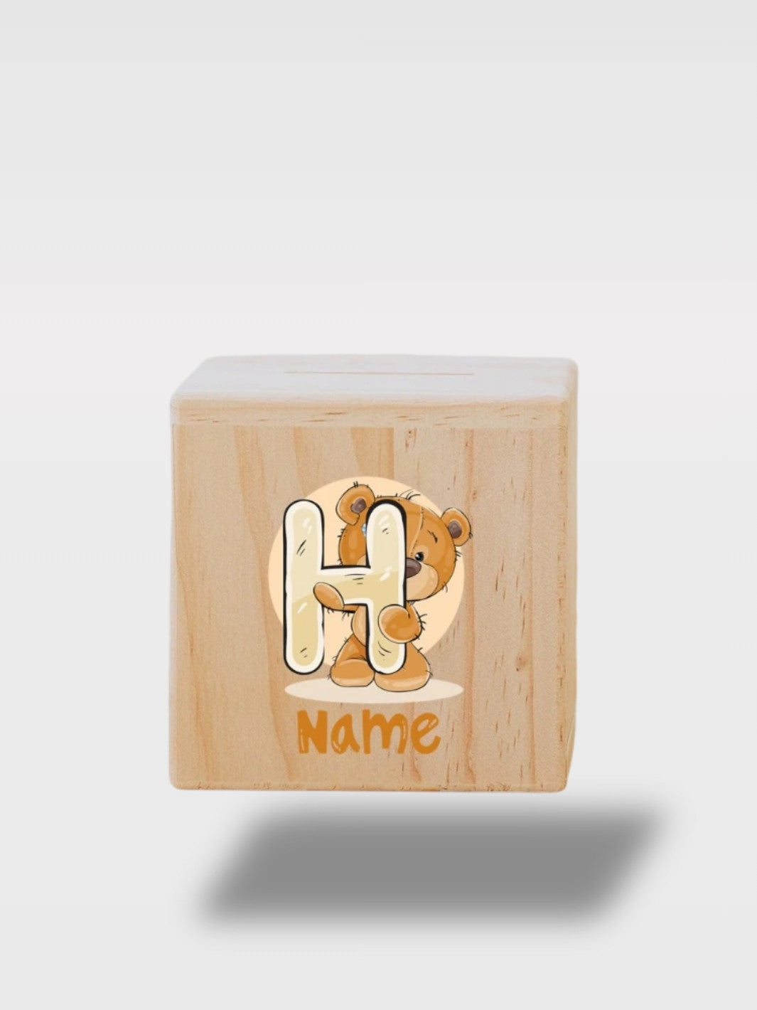Tirelire Personnalisée Ours En Bois Avec Prénom<br>L’Ourson