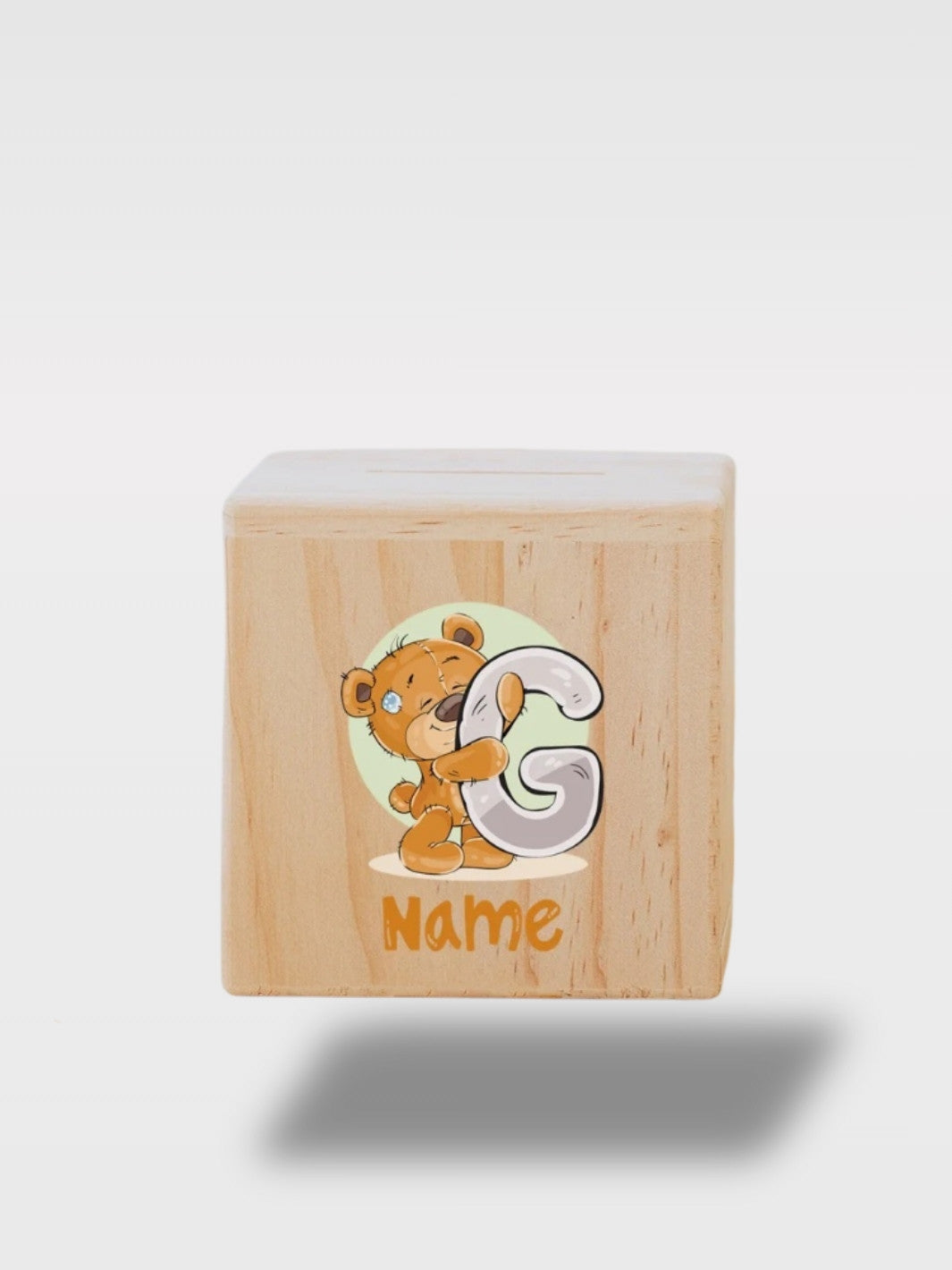 Tirelire Personnalisée Ours En Bois Avec Prénom<br>L’Ourson