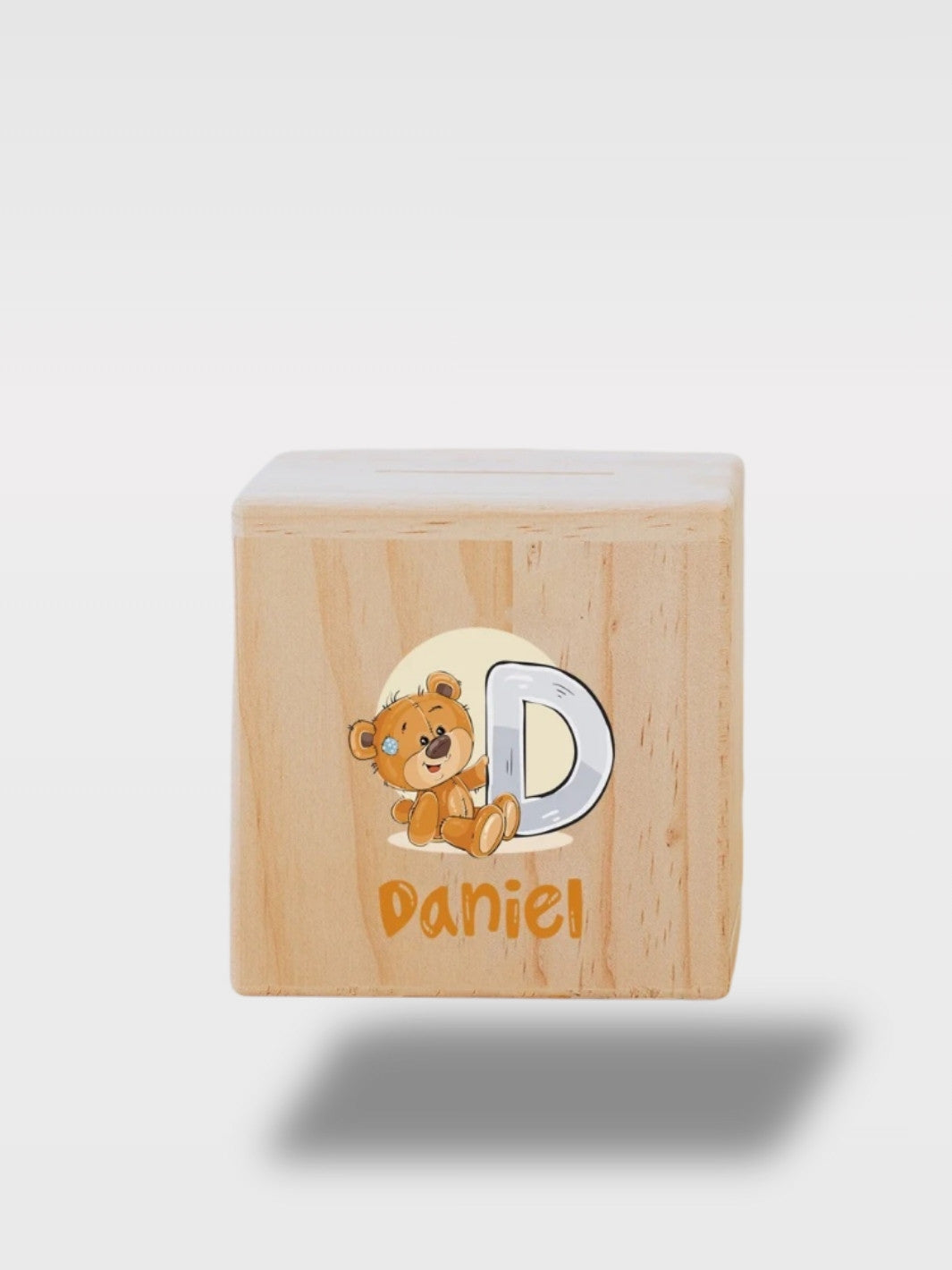Tirelire Personnalisée Ours En Bois Avec Prénom<br>L’Ourson