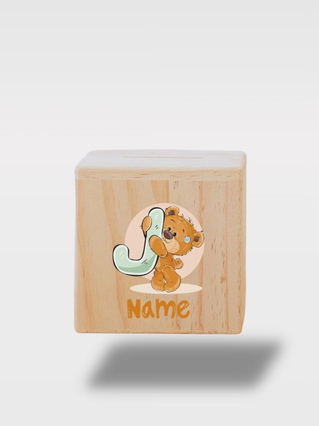 Tirelire Personnalisée Ours En Bois Avec Prénom<br>L’Ourson