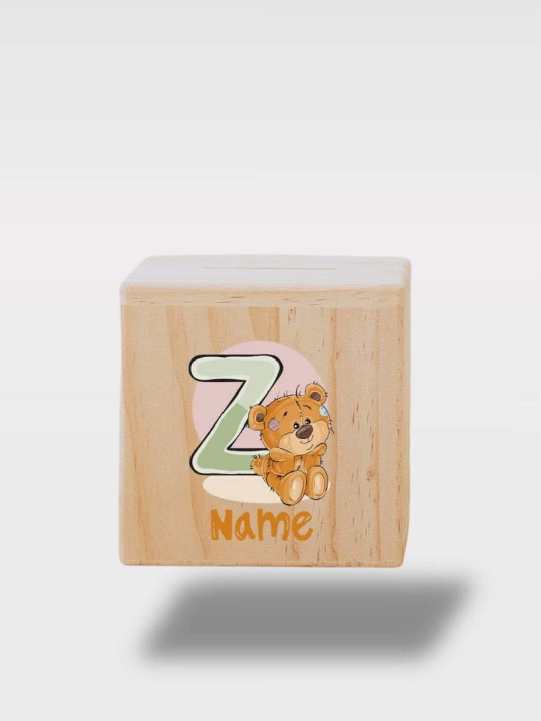 Tirelire Personnalisée Ours En Bois Avec Prénom<br>L’Ourson