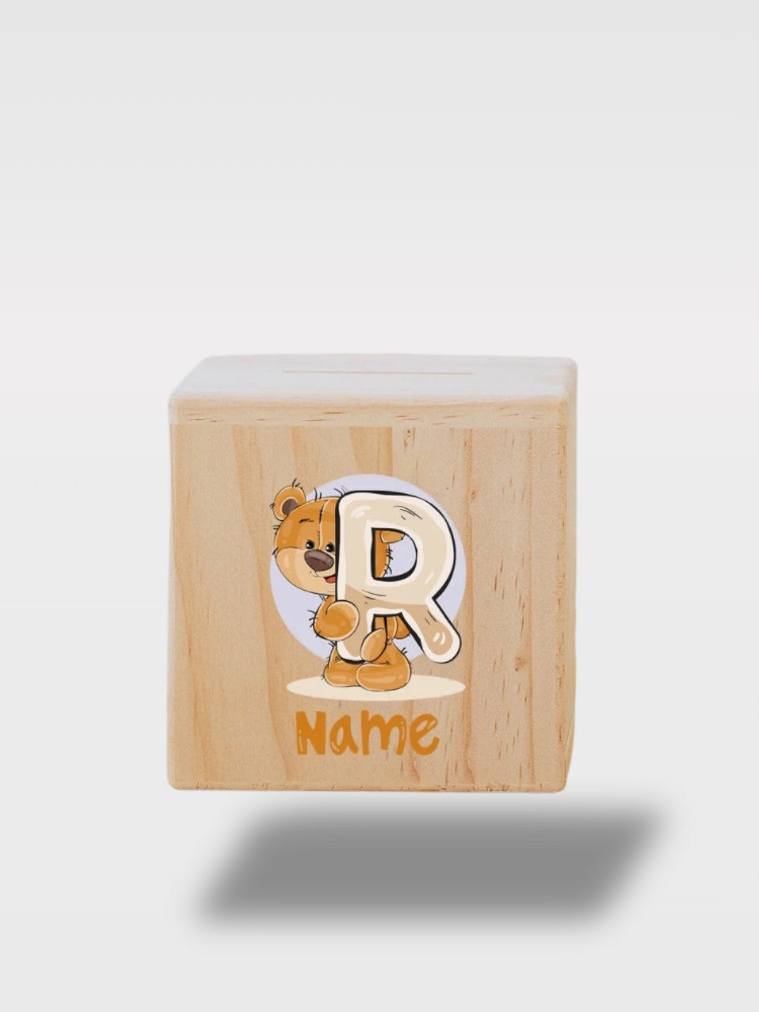 Tirelire Personnalisée Ours En Bois Avec Prénom<br>L’Ourson