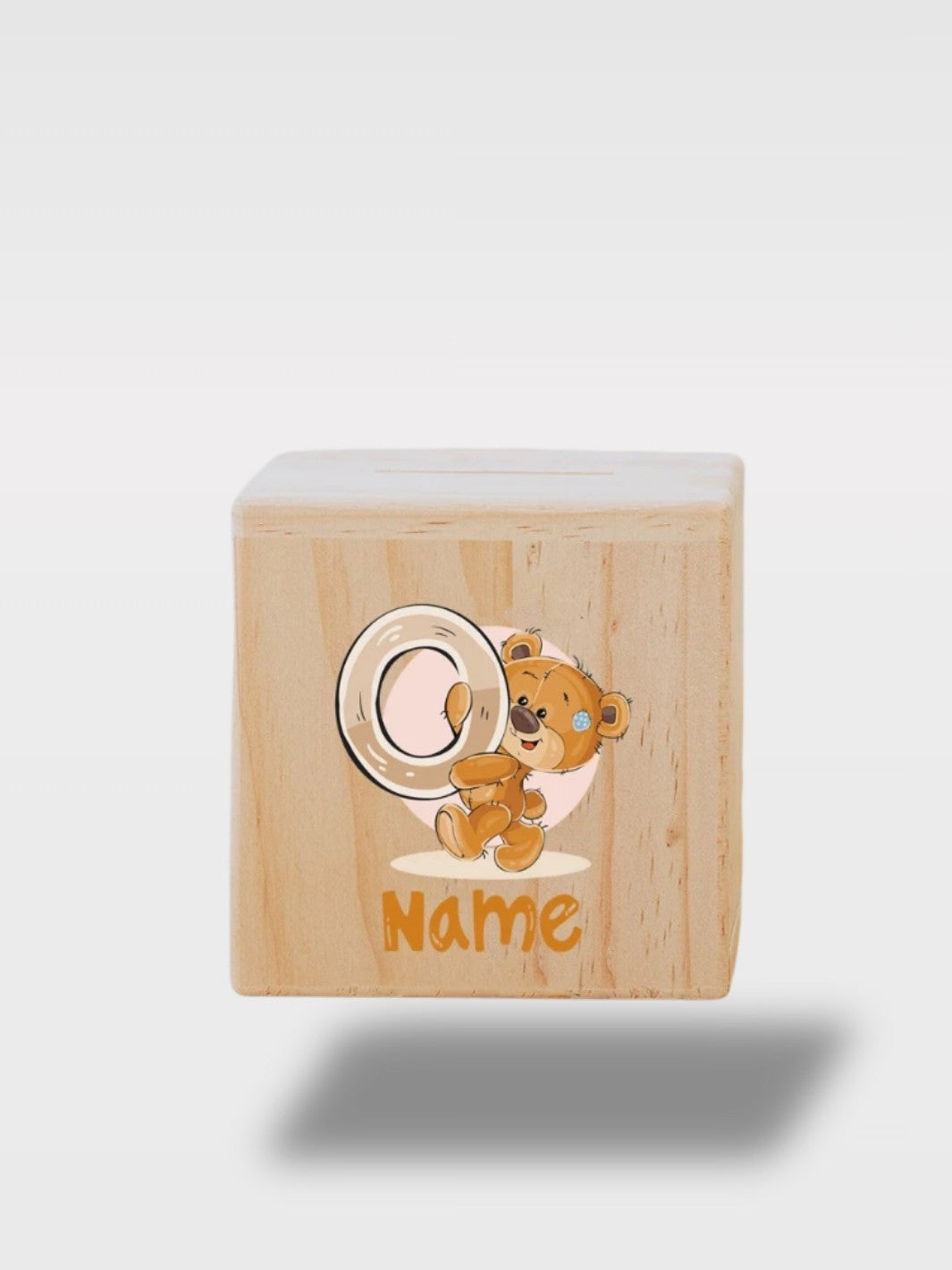 Tirelire Personnalisée Ours En Bois Avec Prénom<br>L’Ourson