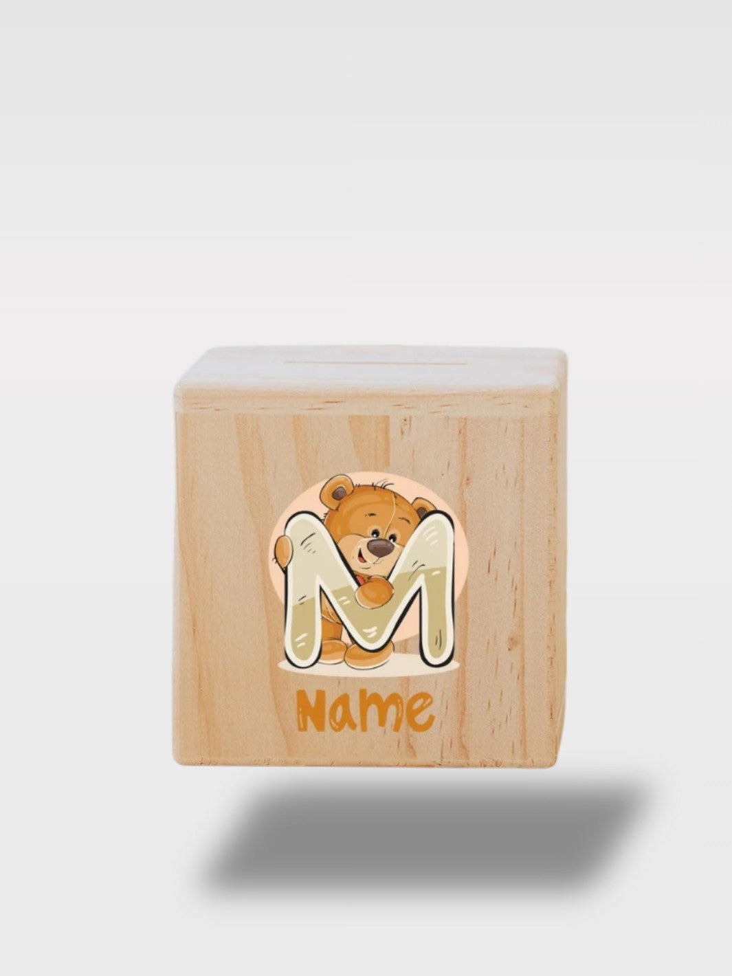 Tirelire Personnalisée Ours En Bois Avec Prénom<br>L’Ourson