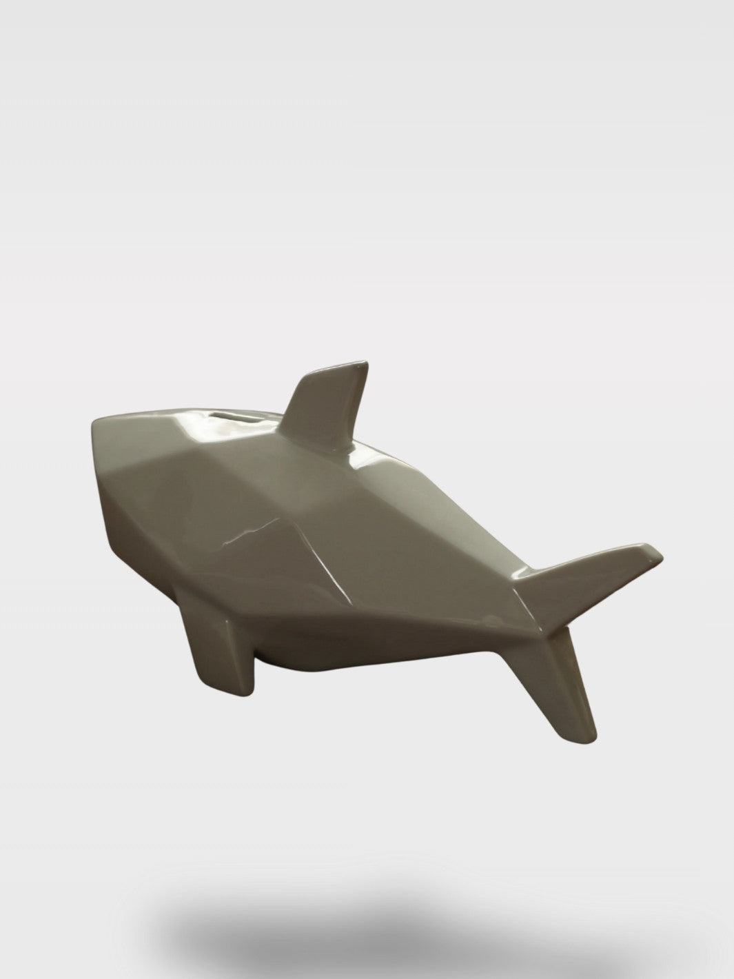 Tirelire Requin Origami en Céramique<br>Le Chasseur Des Vagues