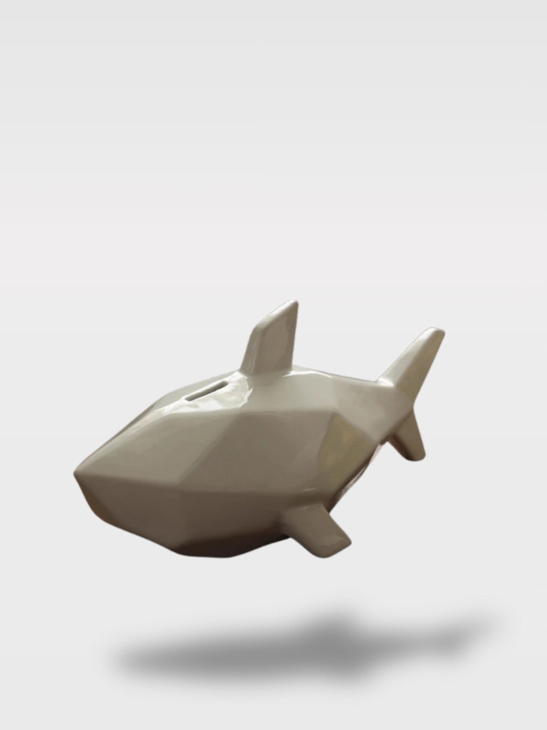 Tirelire Requin Origami en Céramique<br>Le Chasseur Des Vagues