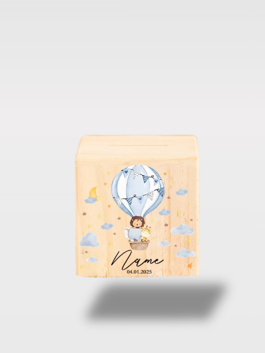 Tirelire Naissance Personnalisée Féerique En Bois<br>Le Féérique