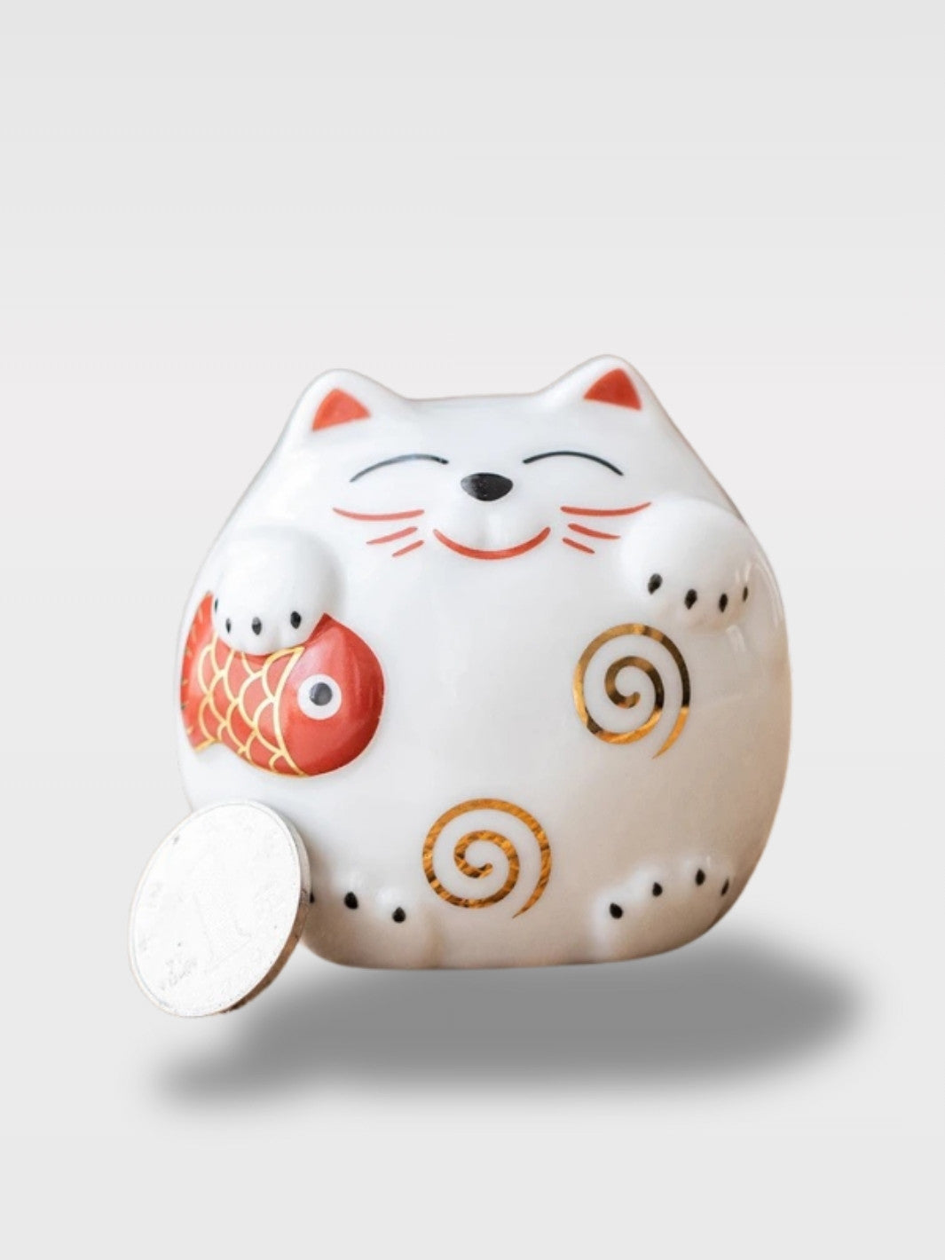 Tirelire En Céramique Chat Blanc<br>Le Félin Rêveur