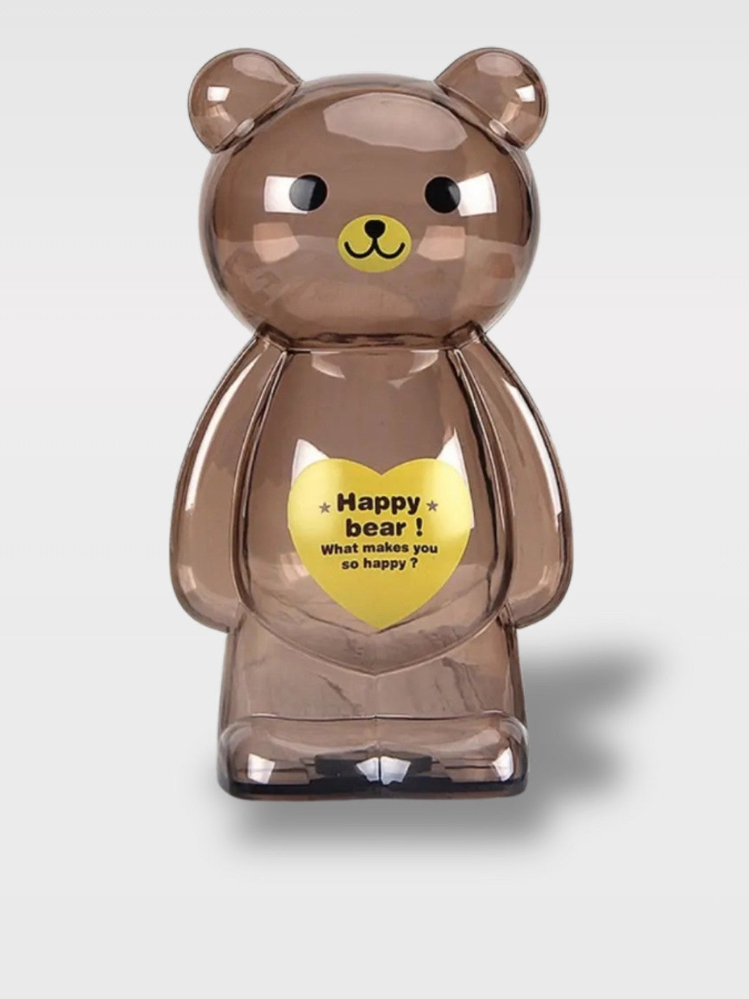 Tirelire Design Ours Transparente<br>Le Garde-Trésor Cristallin