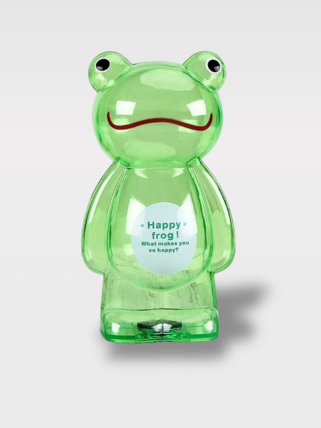 Tirelire Grenouille Verte Transparente<br>La Sauteuse Cristalline