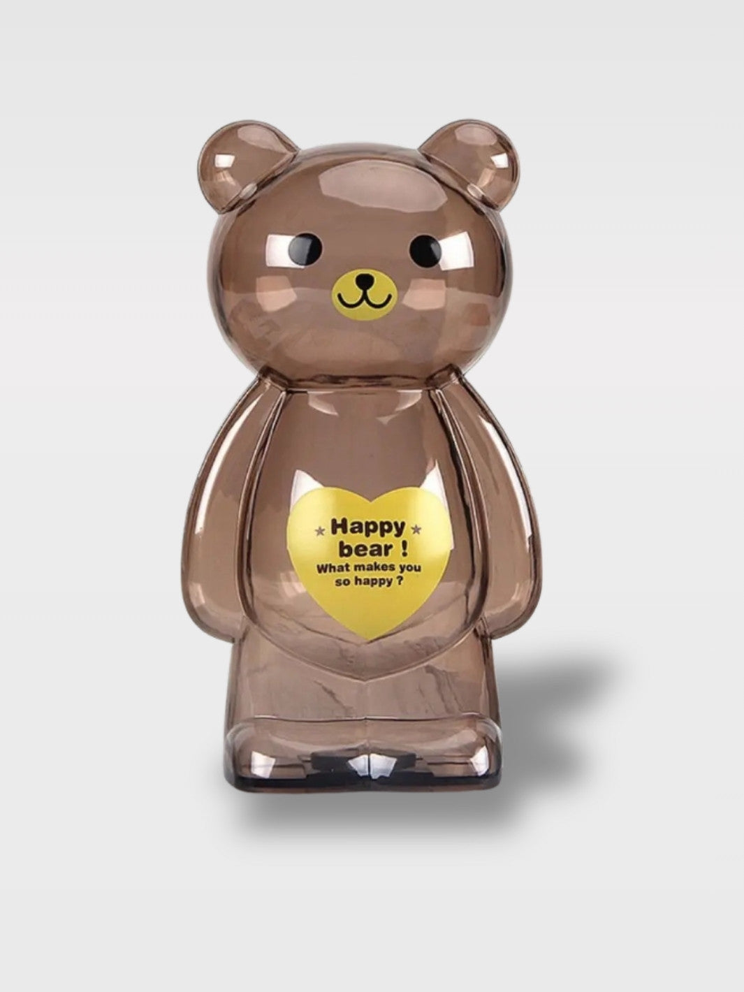 Tirelire Design Ours Transparente<br>Le Garde-Trésor Cristallin