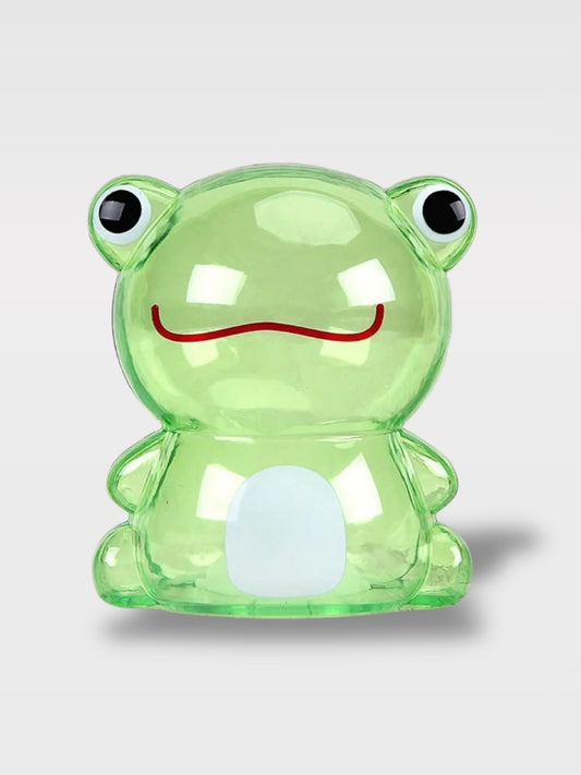 Tirelire Grenouille Verte Transparente<br>La Sauteuse Cristalline