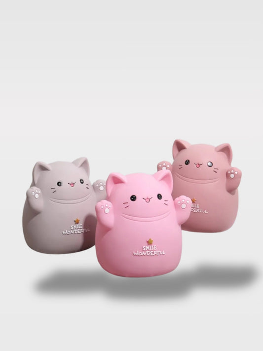 Tirelire Chat Aux Deux Pattes Levées<br>Le Félin Enjoué