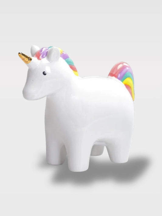 Tirelire Licorne Céramique Blanche<br>La Magie Étoilée