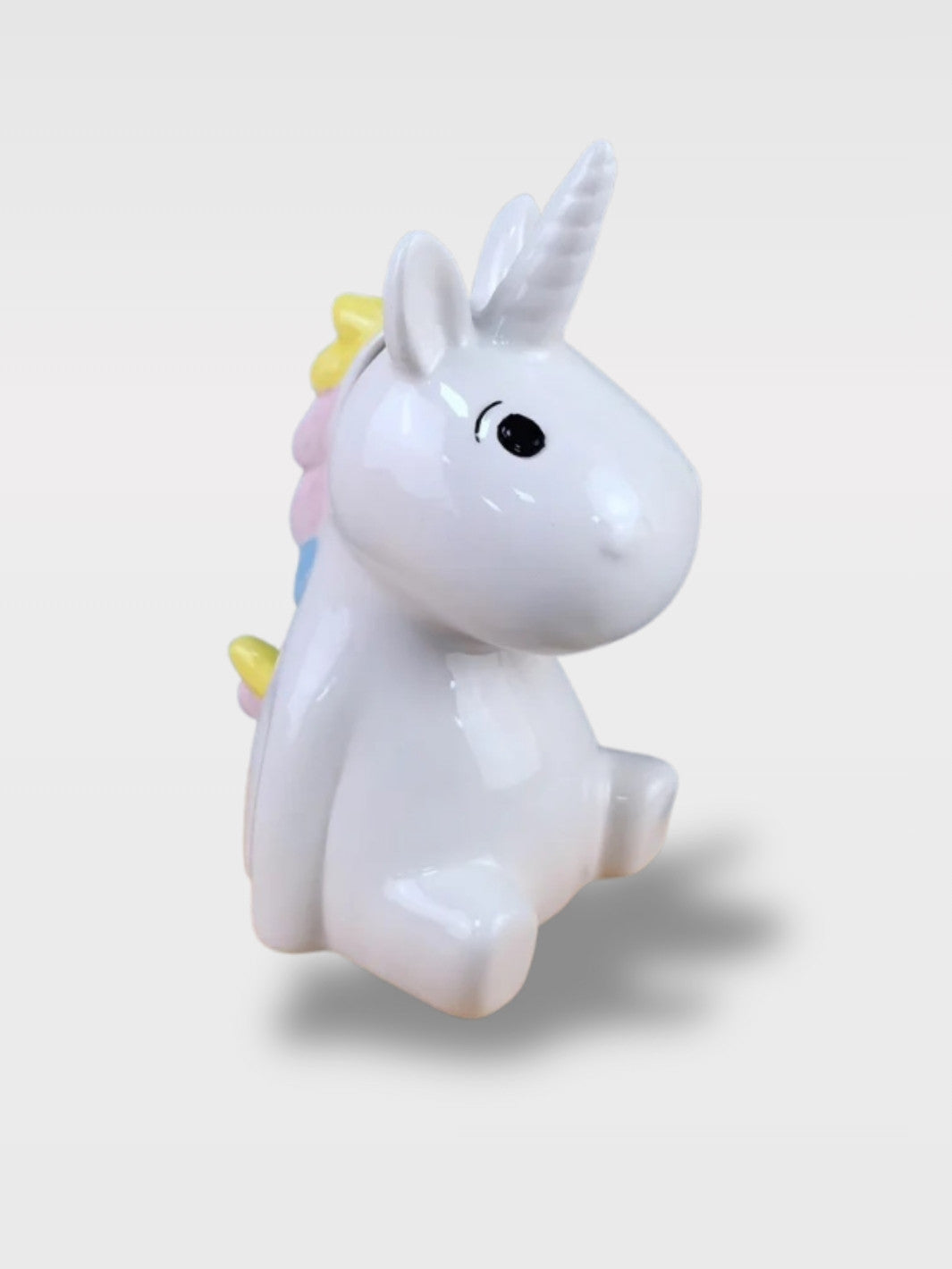 Tirelire Licorne Blanche Céramique<br>L’Éclat Mystique