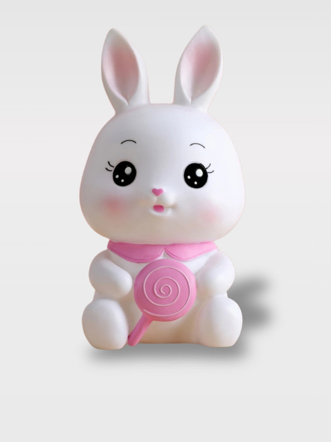 Tirelire Lapin Blanc et Rose Mignonne<br>La Rosée Enchantée