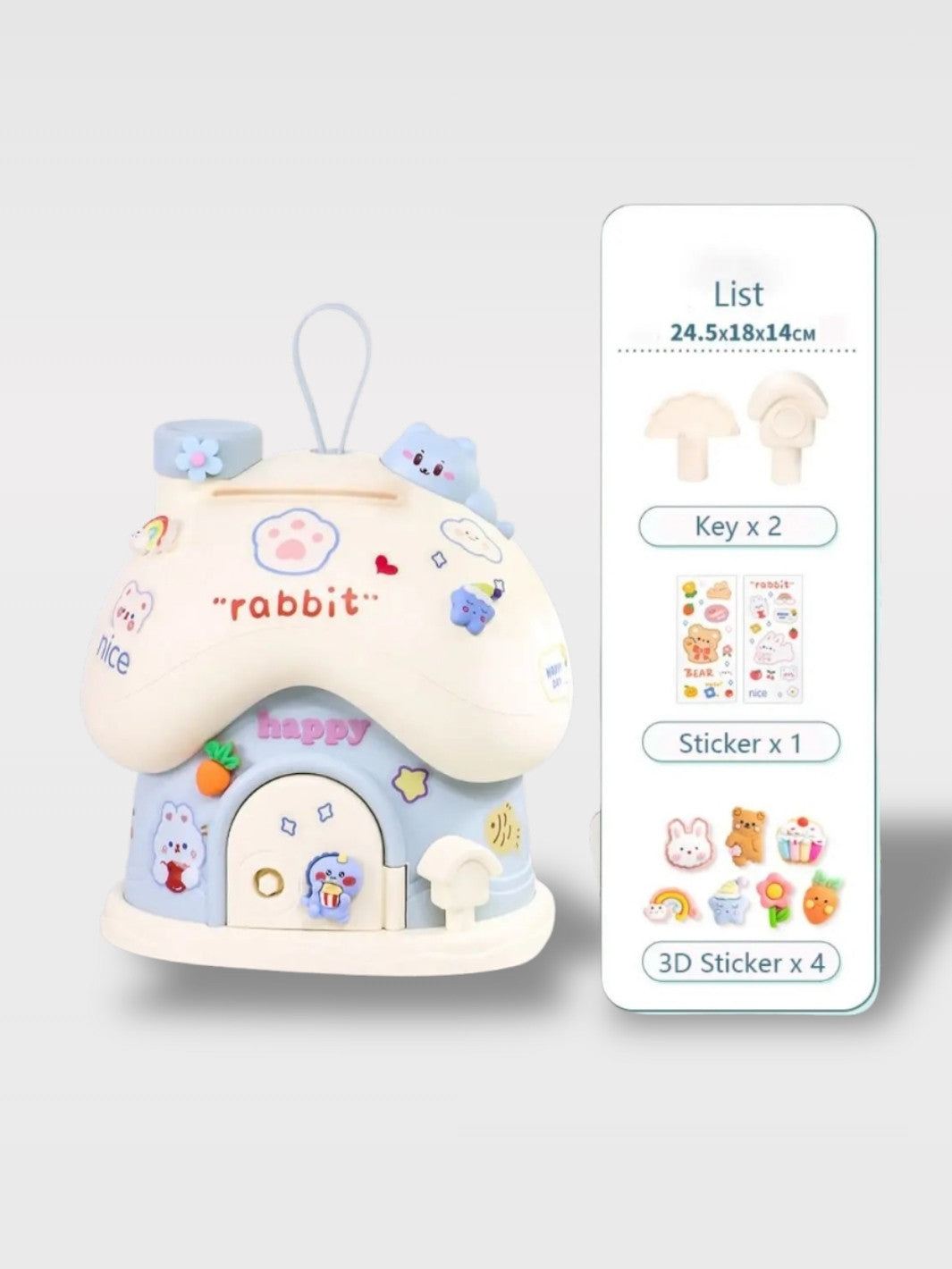 Tirelire Maison Animaux Colorées<br>Le Nid Joyeux