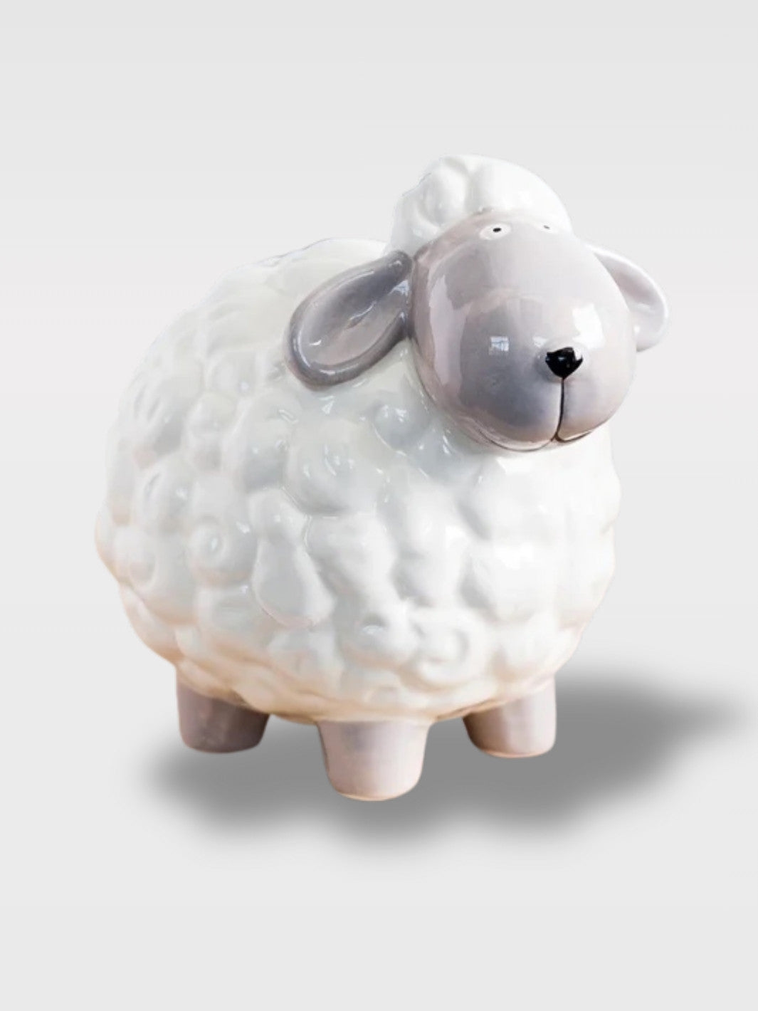 Tirelire Mouton Blanc en Céramique<br>Le Songeur des Prés