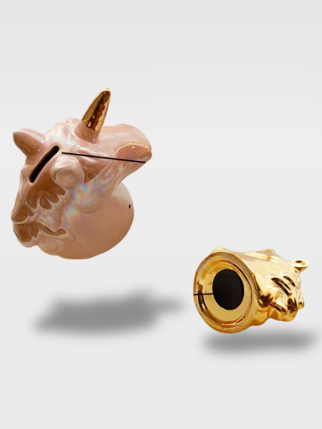 Tirelire Tête De Licorne En Céramique<br>La Reine Du Nord