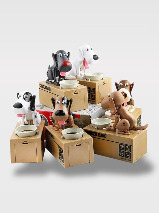 Tirelire Chien Mange Pièce <br> Croq’Pièces le Chien Malin